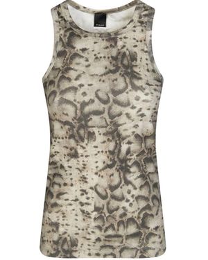 Pinko Tops ,Veelkleurig ,Belfiore Tank Top - Grijs