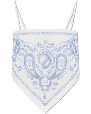 Self-Portrait Sleeveless Tops - Blue