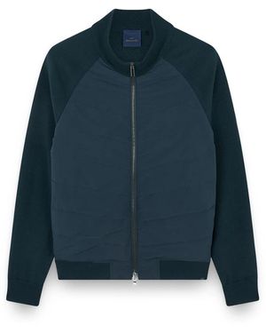 Paul & Shark Hybrid Zip-Up Vest - Blauw