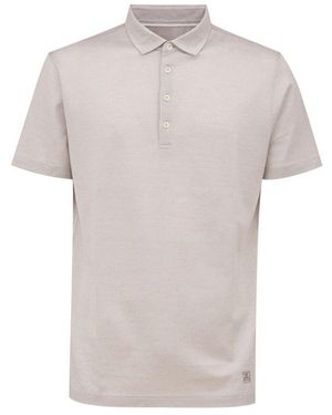 Corneliani Polo Mit Kurzen Ärmeln Und Slim Fit - Weiß