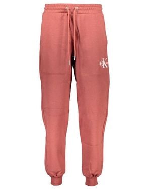 Calvin Klein Pantalón Deportivo Rojo Mujer Bordado Logo, Mujer, Talla