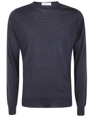 John Smedley Round-Neck Knitwear - Blu