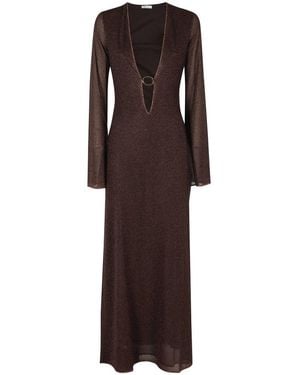 Oséree Kleedjes ,Bruin ,Lumiere O-Long Kaftan