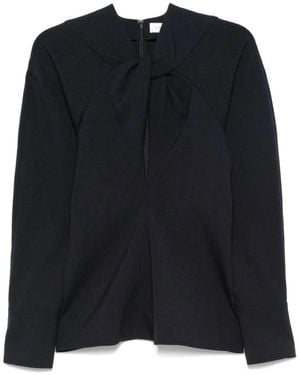 Victoria Beckham Twist Detail Blouse - Zwart