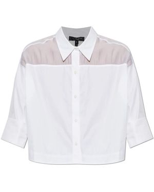 Rag & Bone Overhemden ,Wit ,Organza Elly Poplin-Organza Shirt