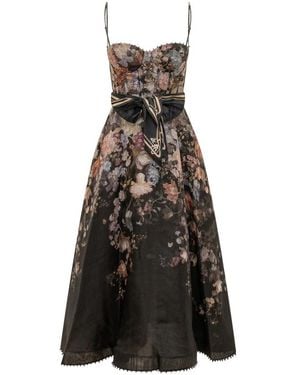 Zimmermann Kleedjes ,Zwart ,Valiant Midi Jurk