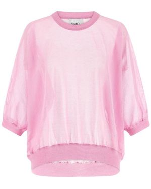 Nude Round-Neck Knitwear - Rosa