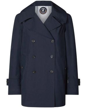 Save The Duck Double-Breasted Coats - Blue
