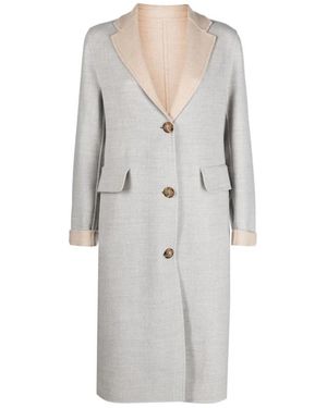 Eleventy Single-Breasted Coats - Grijs