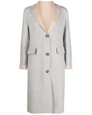 Eleventy Single-Breasted Coats - Grey