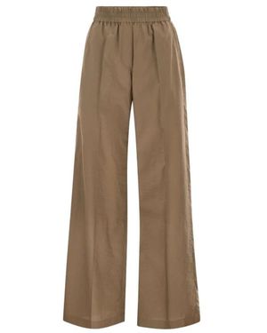 Brunello Cucinelli Wide Trousers - Natural