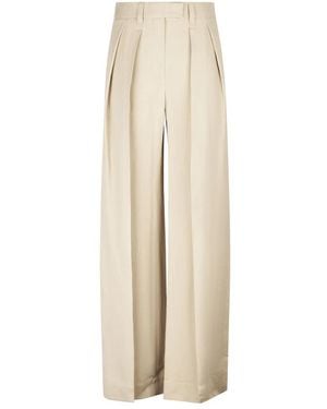 Brunello Cucinelli Wide Trousers - Natural