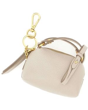 Gianni Chiarini Accessoires ,Leer Alifa Sleutelhanger - Metallic