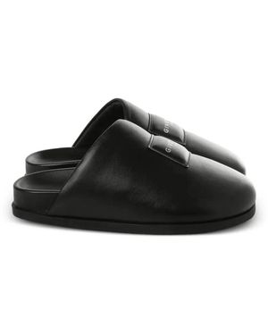 Givenchy Label Flat Mules - Zwart