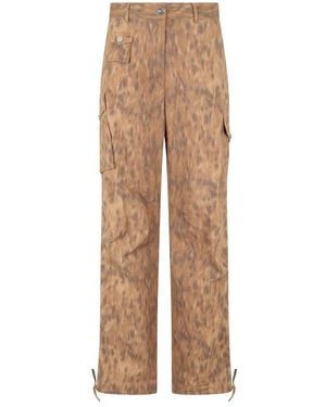 Ganni Straight Trousers - Natural