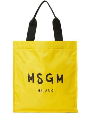 MSGM Tote Bags - Yellow