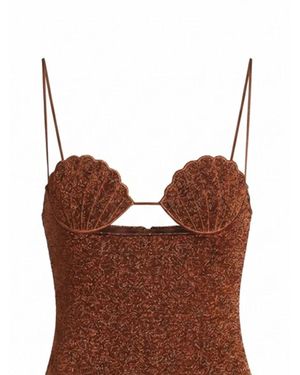 Oséree Lumière Shell Jurk - Bruin
