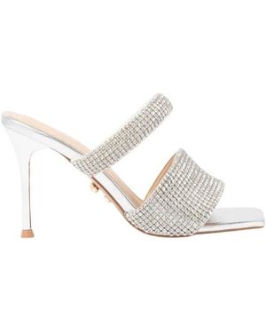 Twentyfourhaitch Heeled Mules - Blanco