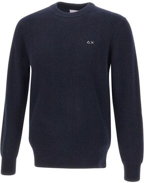 Sun 68 Round-Neck Knitwear - Blue