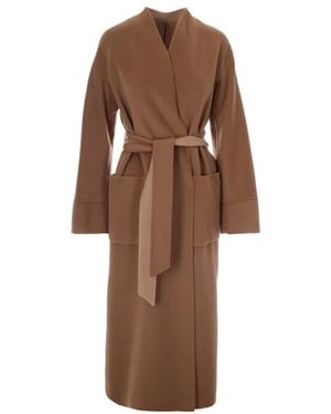 Max Mara Belted Coats - Braun