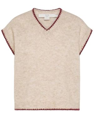 Seventy Strickweste Mit V-Ausschnitt - Natur