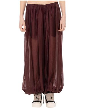 MEIMEIJ Sheer Baloon Loose Pants - Bruin