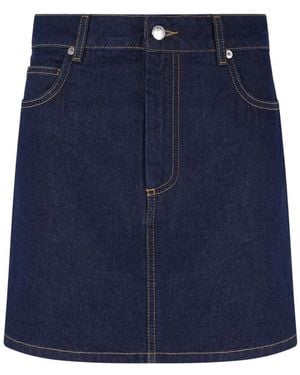 Maison Kitsuné Denim Skirts - Blue