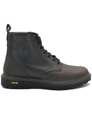 Blauer Lace-Up Boots - Black
