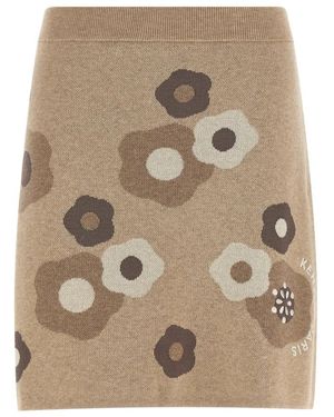 KENZO Hana Dots Geborduurde Mini Rok - Naturel