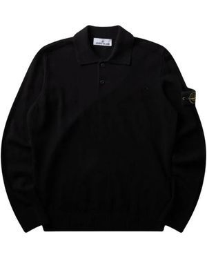 Stone Island Tops ,Zwart ,Wol Maglia Rws Knit