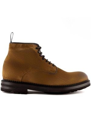 Green George Lace-Up Boots - Brown