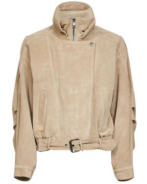Blanca Vita Leather Jackets - Natural