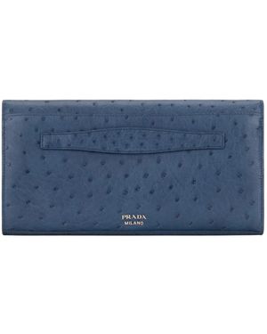 Prada Tassen ,Blauw ,Leer Clutch Tas