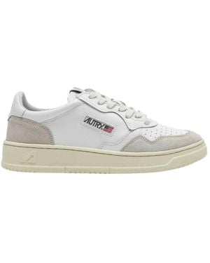 Autry Schoenen ,Wit ,Leer Medalist Low Sneakers
