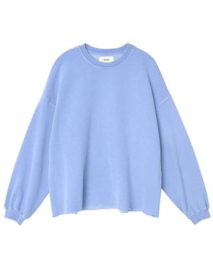 Xirena Hoodies & Sweatvesten ,Blauw ,Blauwe Agaat Mineral Wash Sweatshirt