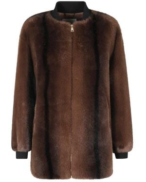 Ermanno Scervino Faux Fur & Shearling Jackets - Brown