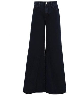 CYCLE Asia Mid Rise Wide Leg Flared Jeans - Blau