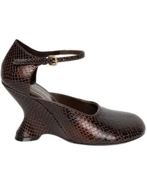 Dries Van Noten Dunkelbraune Lederschuhe