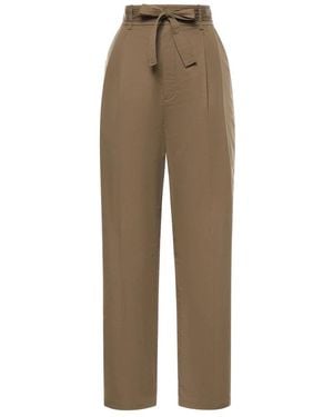Saint Laurent Straight Trousers - Natural