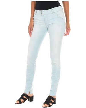 Met Rechte Jeans - Blauw