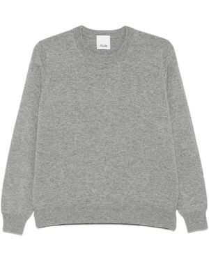 Allude Truien & Vesten ,Grijs ,Kasjmier Trui Met Ronde Hals