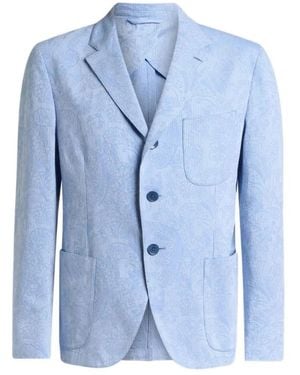 Etro Jacquard-Blazer - Blau