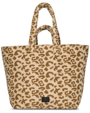 Codello Borsa tote con stampa animalier - Metallizzato