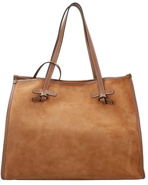 Gianni Chiarini Tassen ,Leer Marcella Tote Bag - Bruin
