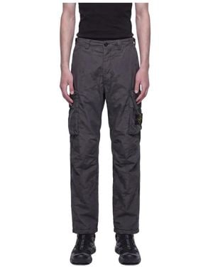 Stone Island Straight Trousers - Grey