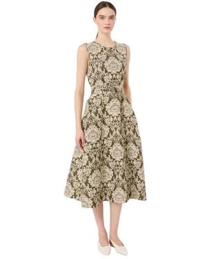 Max Mara Midi Jurken - Naturel