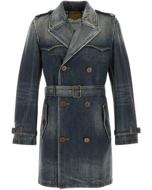 Burberry Jassen ,Blauw ,A1322 Trenchcoat