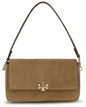 Tory Burch Kira Turnlock Wildleder Umhängetasche - Mettallic