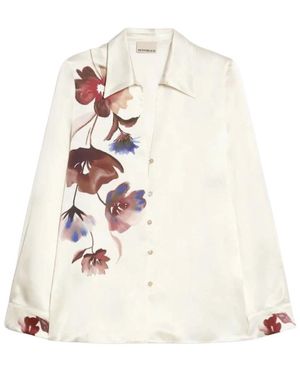Pennyblack Overhemden ,Veelkleurig ,Wol Pbparca Blouse - Wit