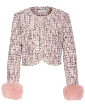 Self-Portrait Tweed Jackets - Pink